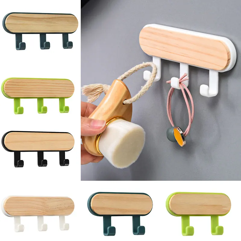 Phone Accessories Hooks - Suporte de chave de madeira chapéu