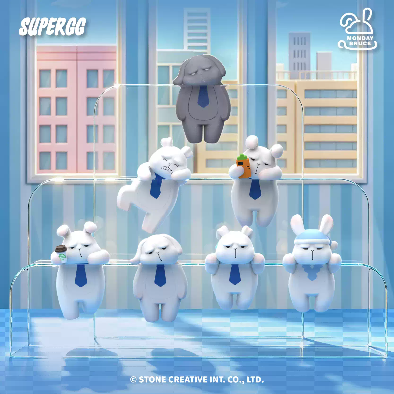 Phone Accessories Blind Box - Supergg Monday Bruce Series Blind Box: